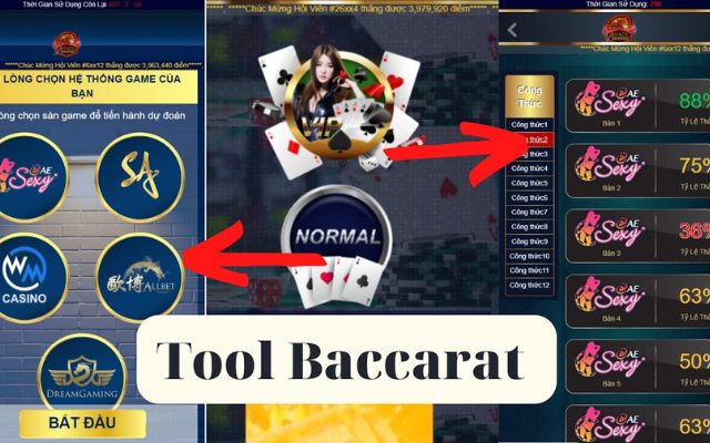 Dùng tool Baccarat
