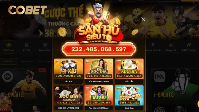 Slot game tại Cobet - Thế giới giải trí đa dạng